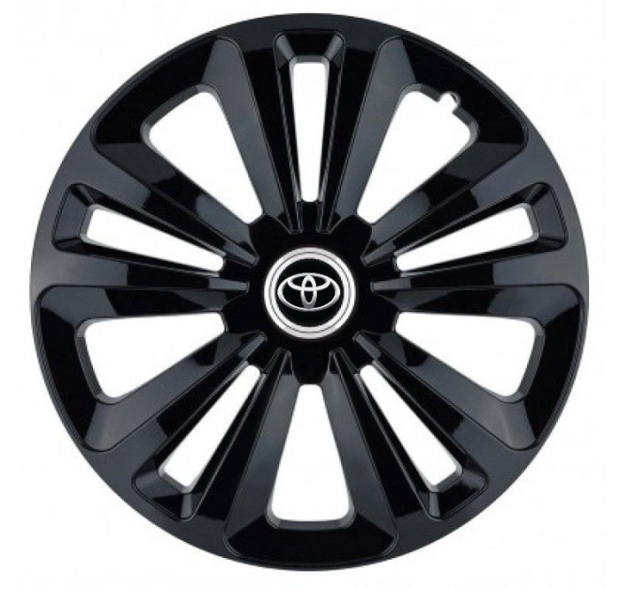 Set 4 capace roti pentru Toyota, model Terra Black, R15