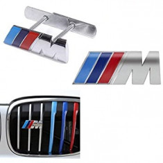 Accesoriu auto metalica pentru BMW M power metal kit prindere inclus