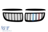 Racorduri cu nervuri duble, lac negru cu decorare M, potrivite pentru BMW Seria 3 E90 sedan, E91 break 2005-2008 Performance AutoTuning