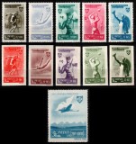 Romania 1945, LP 175 + 176, OSP O.S.P. Sportul Popular, seria + P.A., MNH LUX!, Sport, Nestampilat