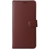 Husa tip carte cu stand Techsuit, aspect piele maro, pentru Honor 600, 600 Pro