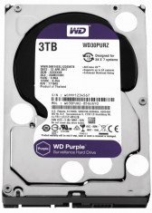 HDD intern WD, 3.5, 3TB, PURPLE, SATA3, 5400rpm, 64MB, Surveillance HDD foto