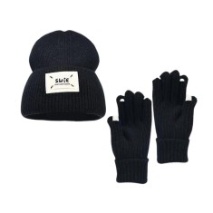 Set caciula si manusi - negru