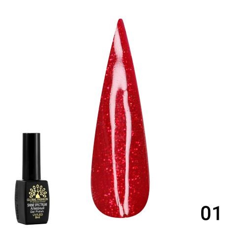 Oja semipermanenta Shine Spectrum Red, 8 ml 01