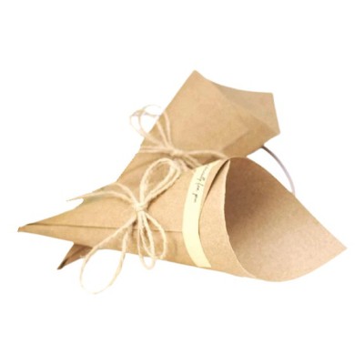 Set 50 invitatii cu autocolante pentru nunta sau botez JZK, 15 x 15 cm, hartie, textil, maro foto