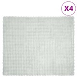 Patura din Blana sintetica de Iepure 4 pcs Gri 220 x 240 cm