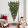 VidaXL Brad de Crăciun artificial pre-iluminat, cu set de bile, cu design răsturnat 3396864