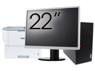 Pachet Calculator Second Hand LENOVO M800T Tower, Intel Core i3-6100 3.70GHz, 8GB DDR4, 500GB HDD + Monitor 22&amp;amp;quot; &amp;amp; Imprimanta Brother HL-L6300DW N foto