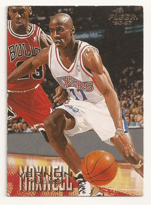Cartonas baschet NBA Fleer 1996-1997 - nr 82 Vernon Maxwell - 76ers