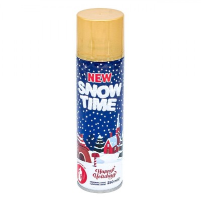 Spray Decorativ Crăciun, Snow Time, Capacitate 250ml, Culoare Auriu foto