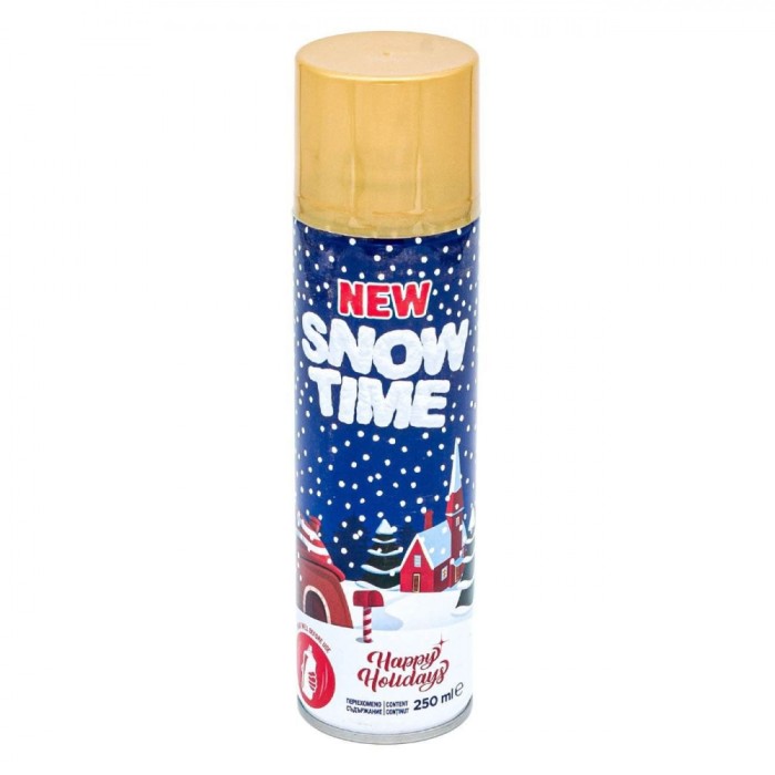 Spray Decorativ Crăciun, Snow Time, Capacitate 250ml, Culoare Auriu
