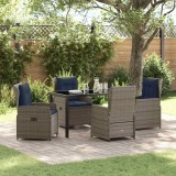Cumpara ieftin Set de masă pentru grădină 5 pcs Gri Rattan poli