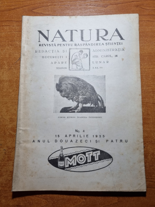 natura 15 aprilie 1935-evolutia masinii electrice,congresul radio-amatorilor