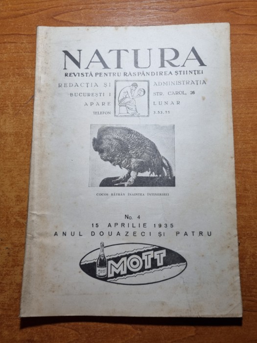 natura 15 aprilie 1935-evolutia masinii electrice,congresul radio-amatorilor