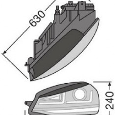 Set 2 Faruri Led Pentru Vw Golf Vii (2012-2016) Negru Ledriving Xenon / Pozitie Halogen Ledhl104-Bk Osram 139938 LEDHL104-BK