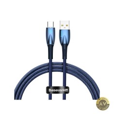Cablu Date si Incarcare USB-A - USB-C Baseus Glimmer Series 100W 1m Albastru