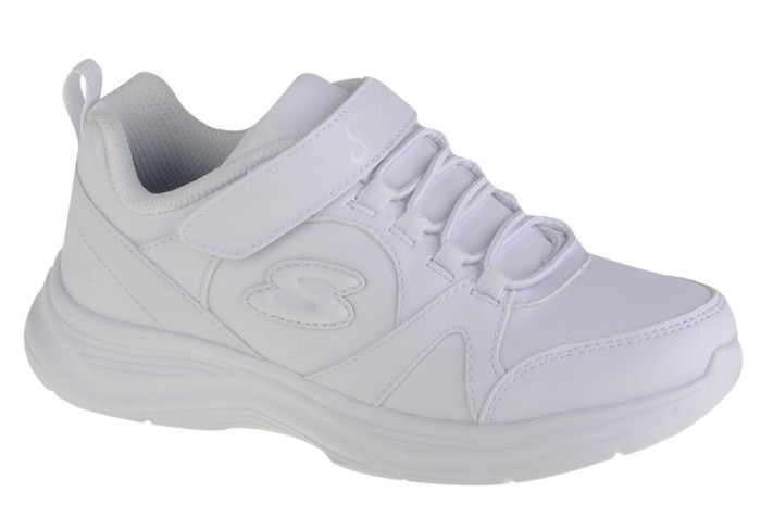 Pantofi pentru adidași Skechers Glimmer Kicks - School Struts 81445L-WHT alb