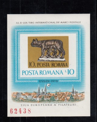 1978 LP 968 TARGUL FILATELIC INTERNATIONAL ESSEN COLITA NEDANTELATA MNH foto