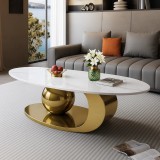 Masuta Cafea Aris 140x70x42cm Gold