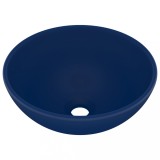 Cumpara ieftin Chiuveta baie lux albastru inchis mat 32,5x14cm ceramica rotund