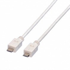 Cablu micro USB-A la micro USB-B 2.0 T-T 1.8m Alb, Value 11.99.8753