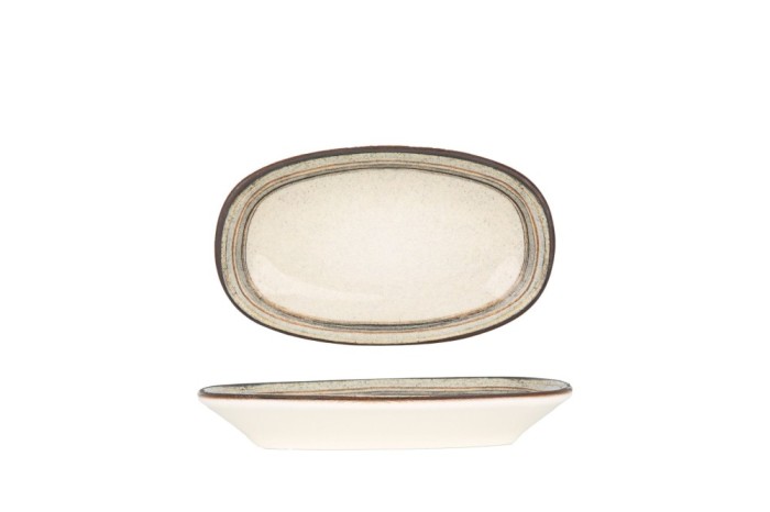 Bonna Placa de service - Cortado - Por&Aring;&pound;elan - 15x8.5 cm - set de 4