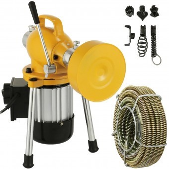 Sarpe pentru desfundat tevi, Electric, Profesional, 6 x capete taiere, 400 W, Lungime 3/20 m, Diametru 10/16 mm, IP44 foto