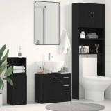 vidaXL Dulap pentru chiuvetă Stejar negru 63x30x54 cm Lemn prelucrat
