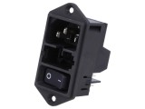 Conector AC 10A 250VAC IEC 60320 DD11