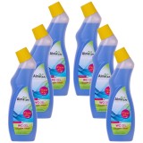 Gel WC, curățare WC, 6 x 750 ml, soluție curățat WC, igienizare WC