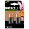 Set 4 Acumulatori Duracell AAA, R3, 1.2V, 900mAh, Ni-MH, Reincarcabili, Baterii