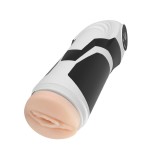 Masturbator Electric Pussy 9 Moduri Vibratii, 9 Moduri Suctiune, USB, TPE Realist, Negru, 25.5 cm
