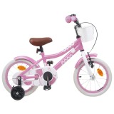vidaXL Bicicletă pentru Copii 12 Inci pentru 2-4 ani Roz deschis 42009537