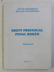 DREPT PROCESUAL PENAL ROMAN - NOTE DE CURS - de NICULAE ALIN DARANGA , 2002 foto
