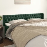 Gossi tablie de pat cu aripioare verde inchis 183x16x78/88 cm catifea