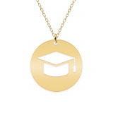Gaudeamus - Colier personalizat absolvire din argint 925 placat cu aur galben 24K