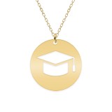 Gaudeamus - Colier personalizat absolvire din argint 925 placat cu aur galben 24K