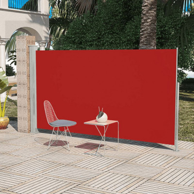 vidaXL Copertină laterală pentru terasă/curte, roșu, 160x300 cm foto