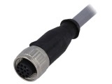 Mufă M12 12 PIN Mamă 1m Drept