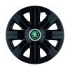 Set 4 Capace Roti Autohelix MSA&reg; potrivite jantelor de 16 inch, pentru Skoda Verde model Cosmos Black