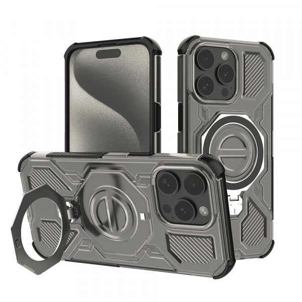 Husa pentru Apple iPhone 15 Pro Max, Techsuit, Carbon Shield Pro, Neagra Deschisa