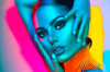 Fototapet autocolant Fashion, make-up multicolor, 250 x 150 cm
