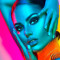 Fototapet autocolant Fashion, make-up multicolor, 200 x 150 cm