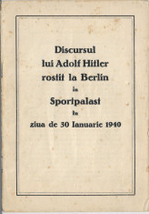 Brosura propaganda nazista Adolf Hitler 1940 foto