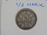 GERMANIA - 1/2 MARK 1906 - WILHELM II - BERLIN (A) - Argint - (189)