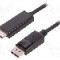 Cablu DisplayPort - HDMI, DisplayPort mufa, HDMI mufa, 1m, negru, QOLTEC - 50435