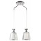 Pendul Humble, 2 becuri, dulie E27, crom+alb transparent, Klausen