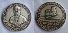 Preot Ioan Spiru - arheolog, numismat, publicist medalie SUPERBA &amp; Rara la cutie