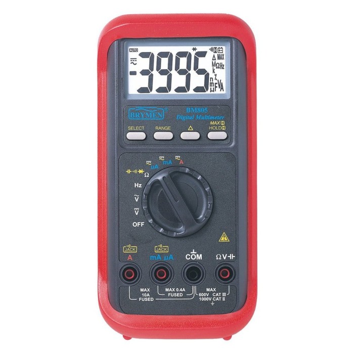 multimetru digital, BRYMEN, BM805, 400mV-1kV, 0.4mA-10A