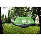 Hamac de Camping Dublu (2 persoane) 200x100 cm Plasa de tantari Verde, AVEX